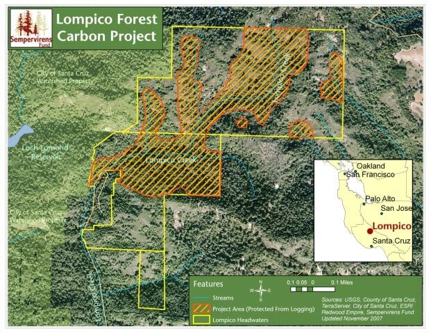 Lompico Forest Carbon Project Map